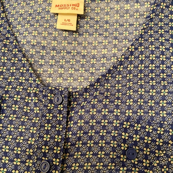 Mossimo light sheer gauzy long sleeved tunic blouse. - Picture 5 of 5